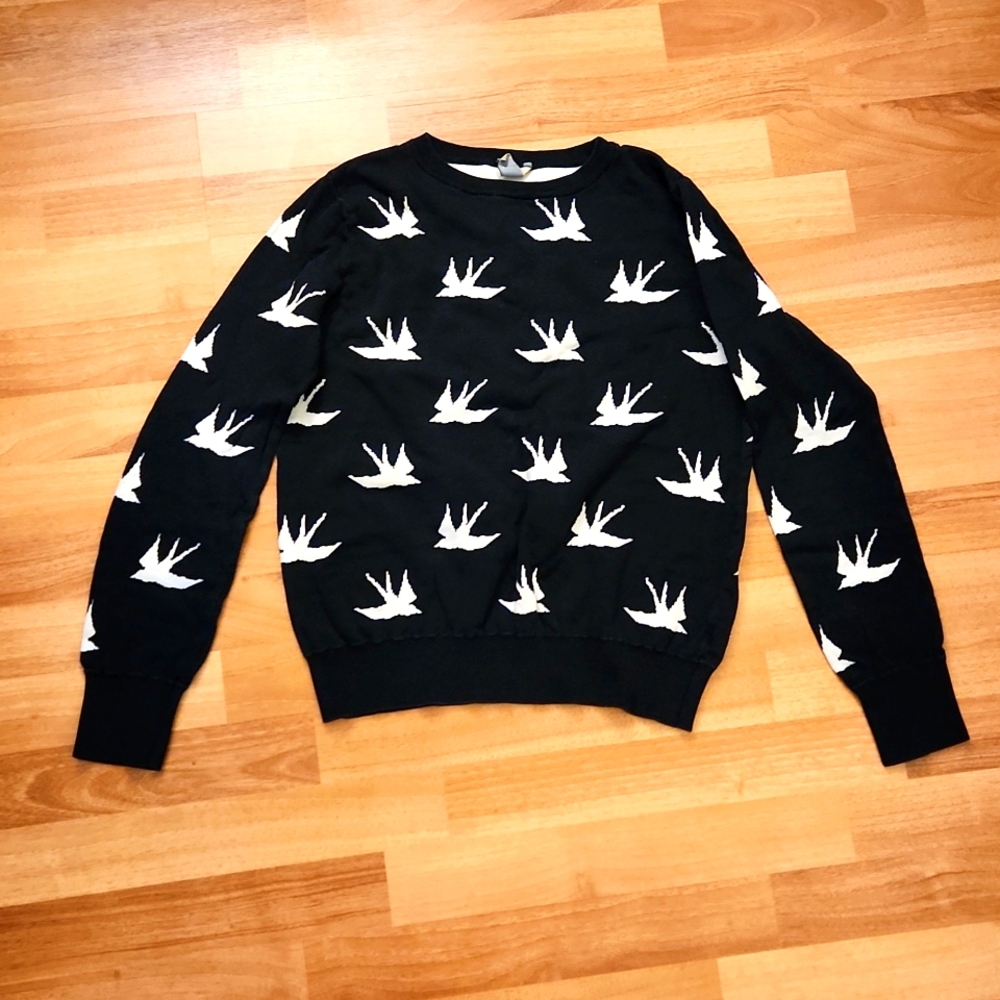 Black Forever 21 Bird Sweater